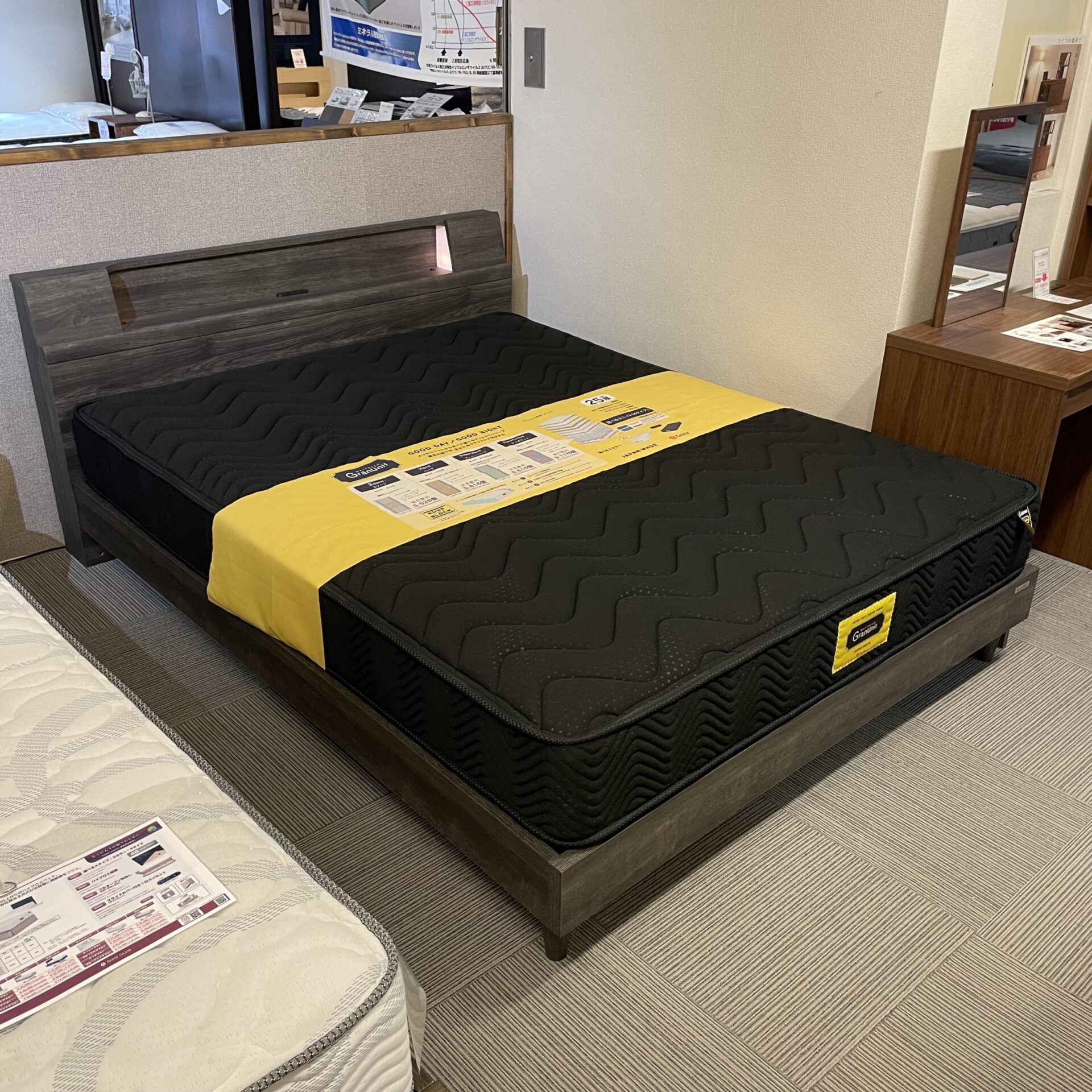 ベッドフレーム ステラ LEG N-LBR【大型商品配送】※3サイズ有の