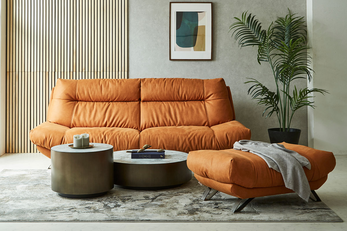 ブズネリ　ソファ ☆ 中古 美品 ブズネリ BUSNELLI イタリア Made in ITALY 総革張り 超